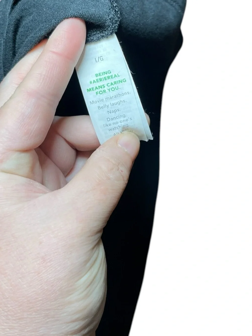 Aerie Black Cotton Cozy Women’s Crewneck Oversized Boyfriend T-Shirt Size Large - Picture 7 of 10